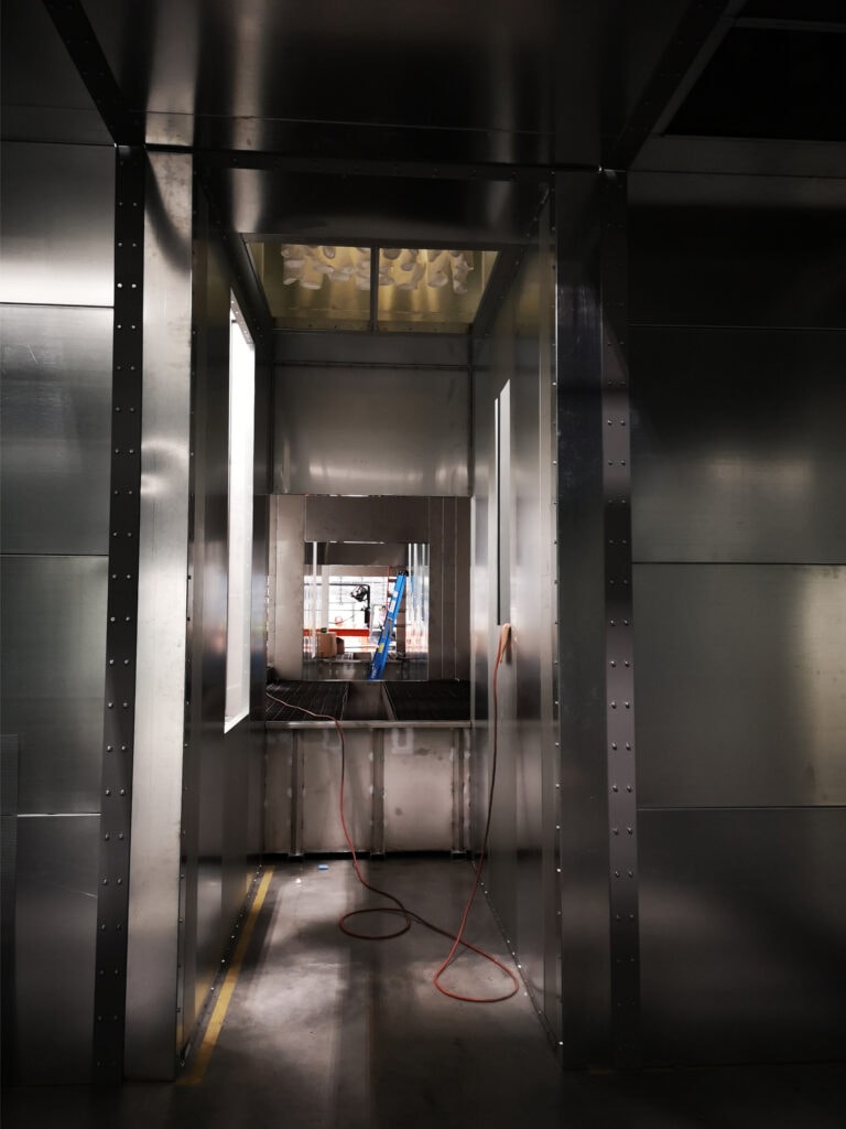 System construction — interior tunnel view under construction