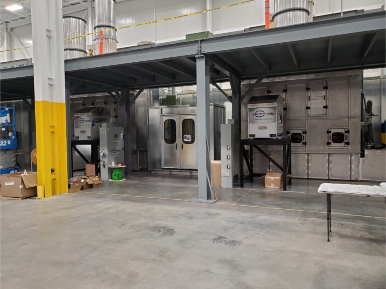 System construction — full system view under mezzanine