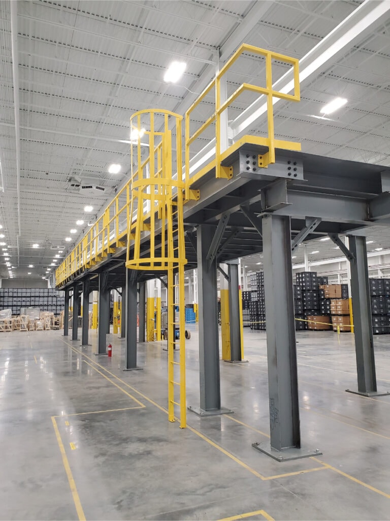System construction — booth structure framing and steel fabrication