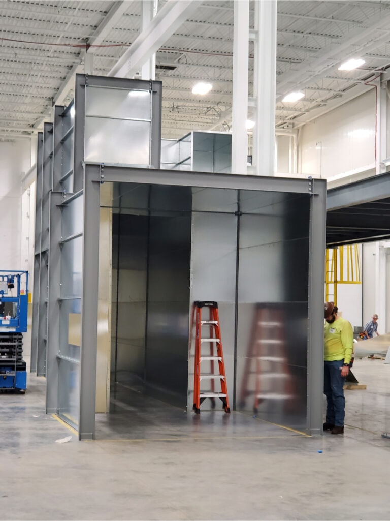 System construction — conveyor and overhead rail system